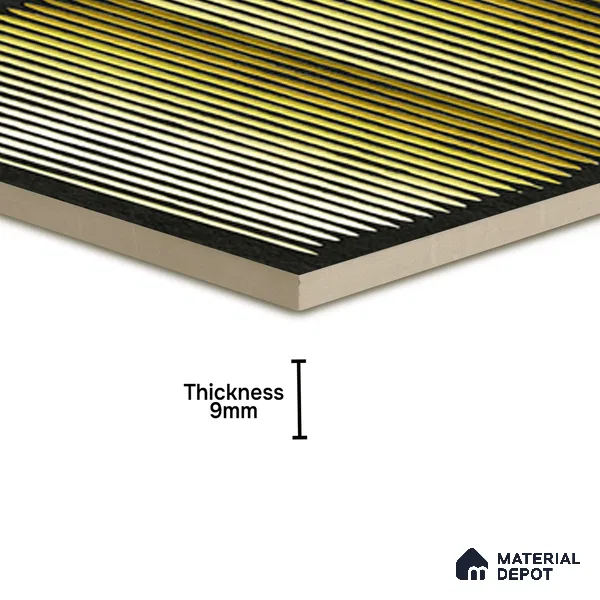 Highlighter Tiles  Tile TL 07240 C Carvino 8003 GLM (Gold) 1 ft x 1 ft Ceramic Matte Finish - 9 mm  | 2 mm Spacer is Mandatory (Sample)